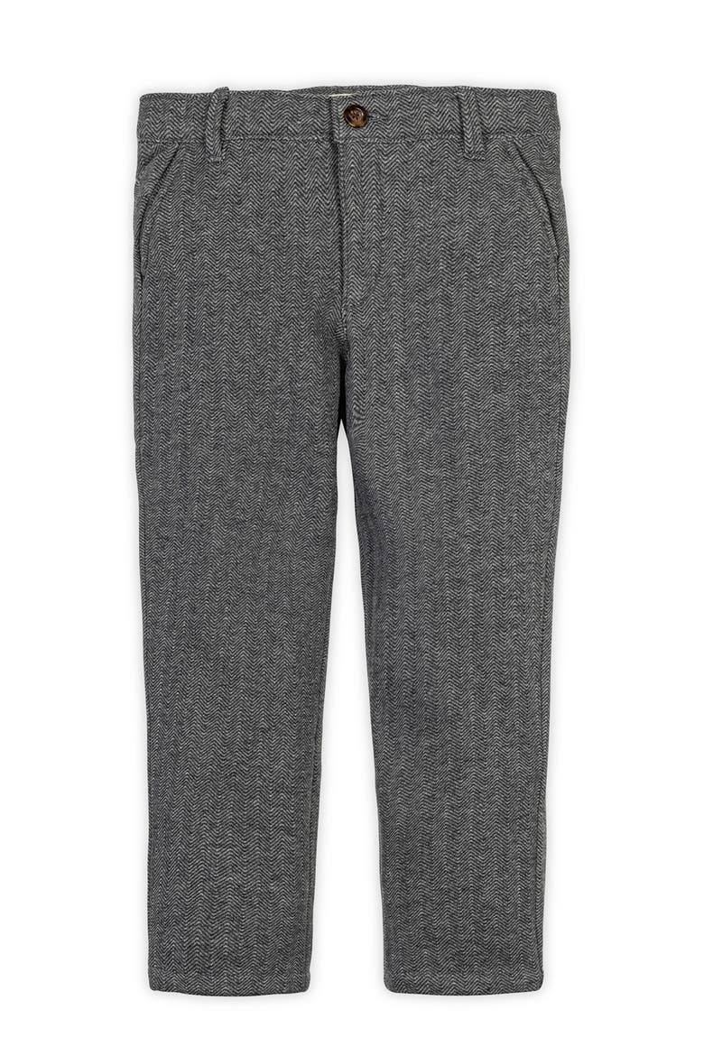 Kids' Fleece Suit Pant Made with Organic Cotton, Main, color, Charcoal Heather Herringbone