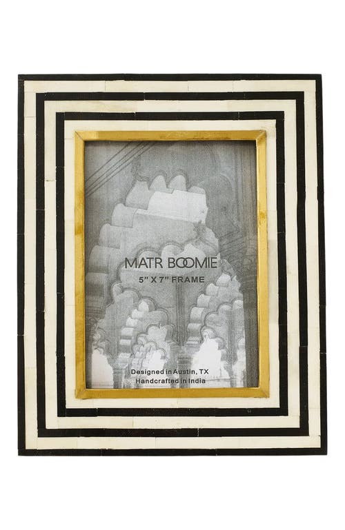 Matr Boomie Rajiva Black & Cream Picture Frame - Hand Carved Bone in Black/white 