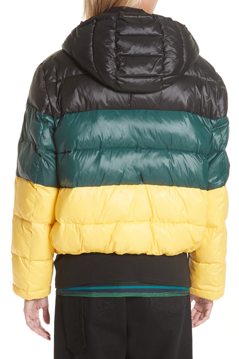PSWL Colorblock Hooded Puffer Coat, Alternate, color, BLACK