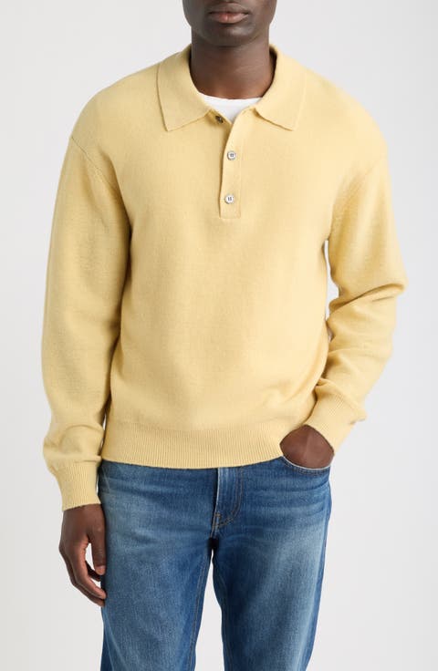 Boiled Wool Polo Sweater