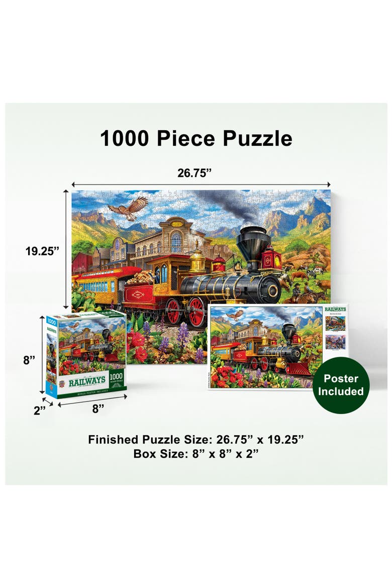 Frontier Rails 1000 Piece Jigsaw Puzzle, Alternate, color, Multicolor