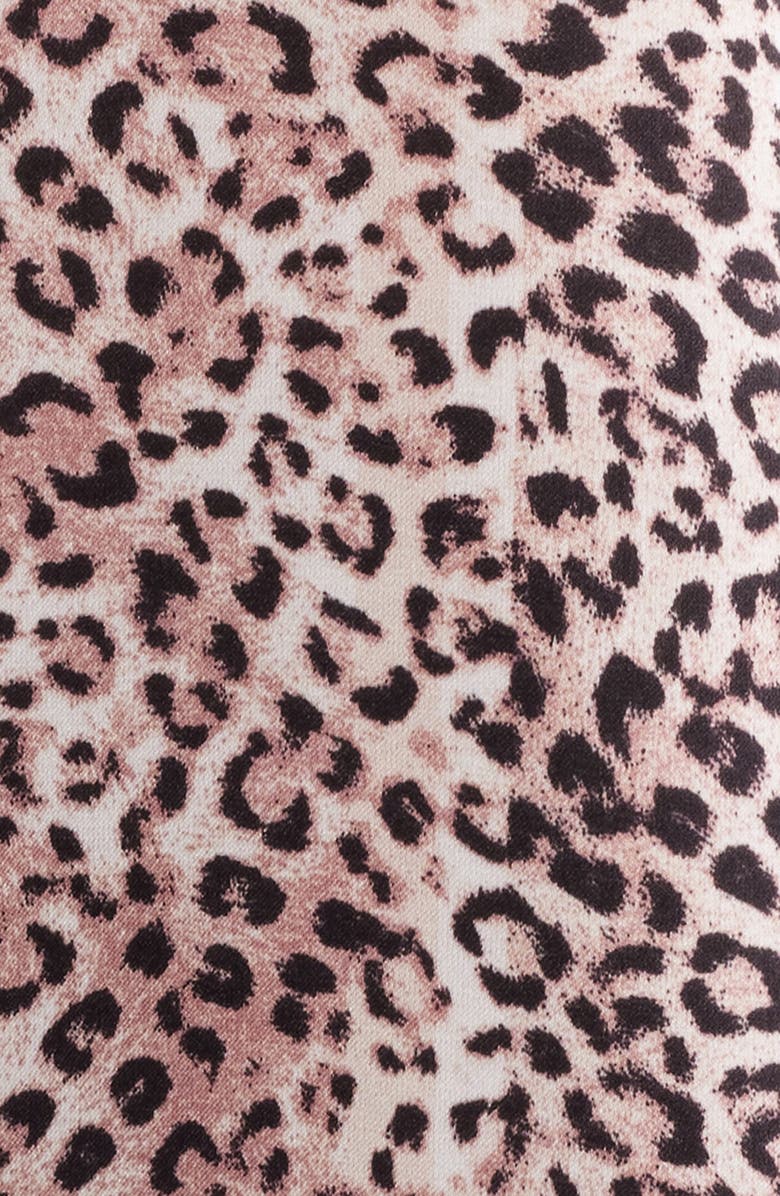Anne Klein Leopard Print Stretch Button-Up Shirt, Alternate, color,