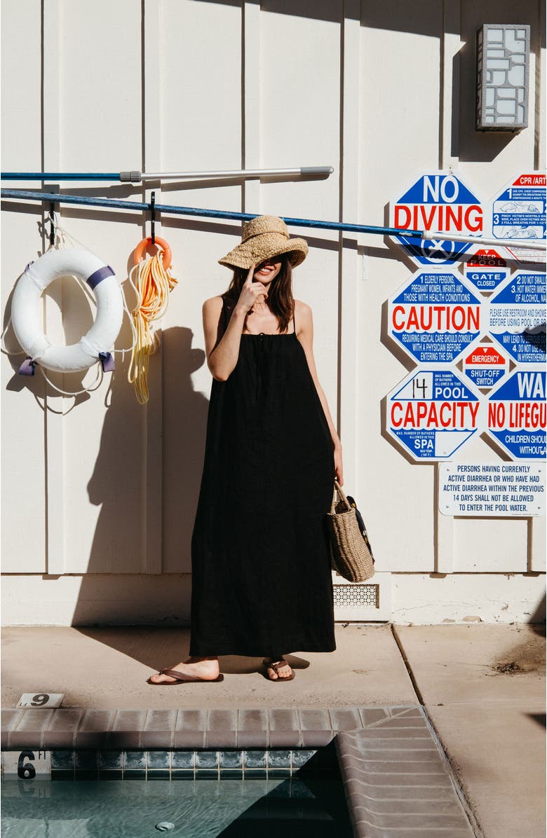 Whimsy + Row Soliel Dress, Alternate, color, Black