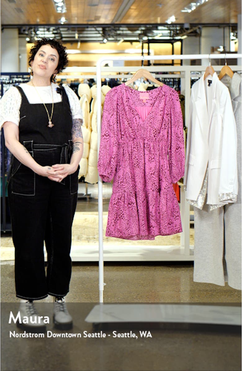 Deacon Print Long Sleeve Dress, sales video thumbnail