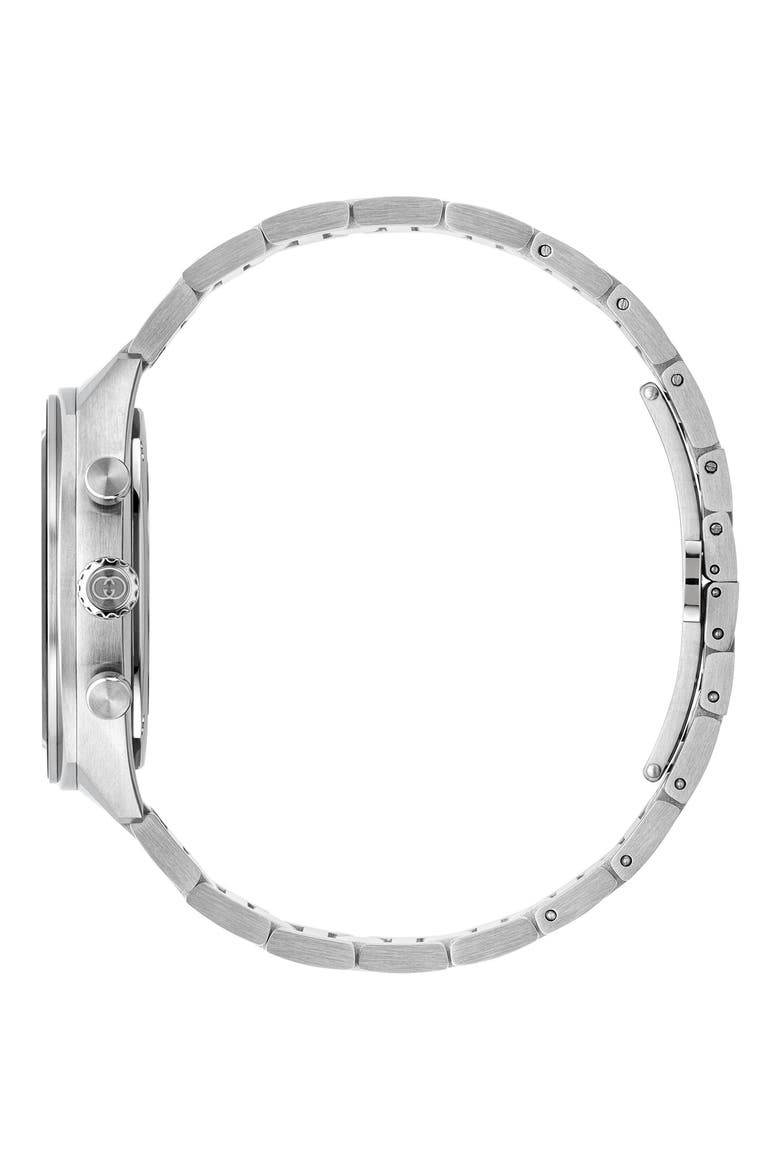 Interlocking Chronograph Watch, 41mm, Alternate, color, BLACK/ SILVER