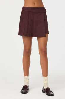Theodora Faux Suede Miniskirt