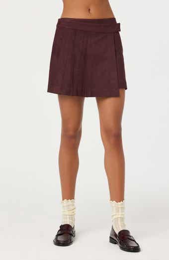 Theodora Faux Suede Miniskirt