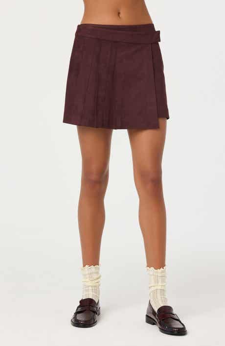 Theodora Faux Suede Miniskirt
