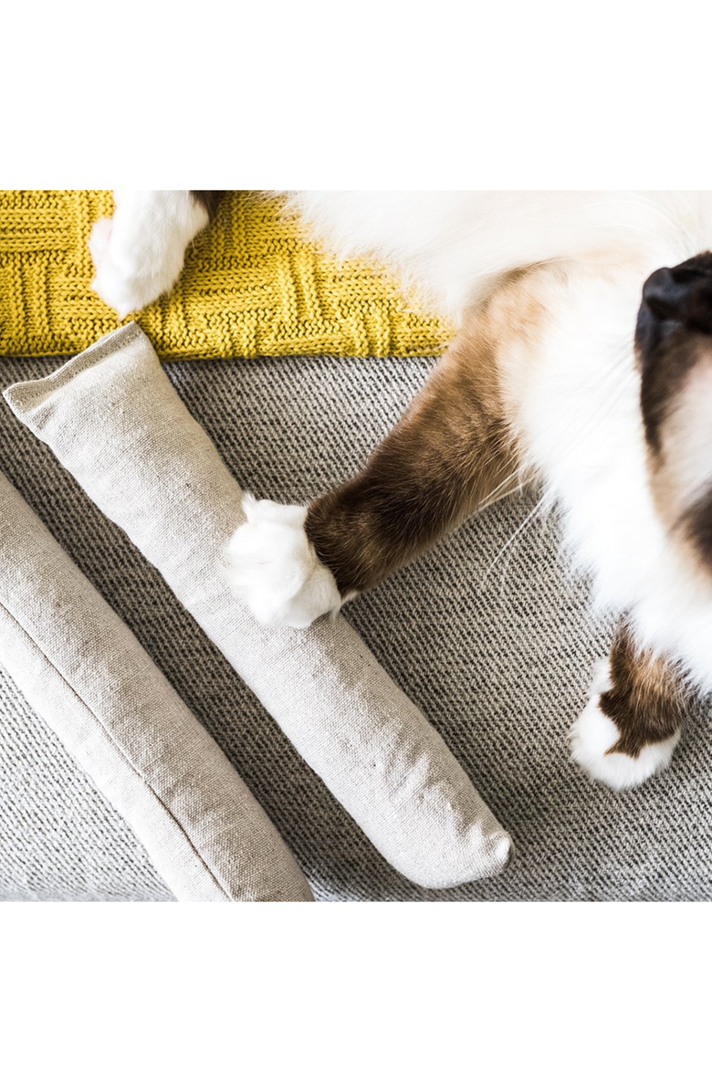 The Kind Pet Cat Kicker Toy for Bunny Kicks with Organic Catnip, Alternate, color, Natural Beige