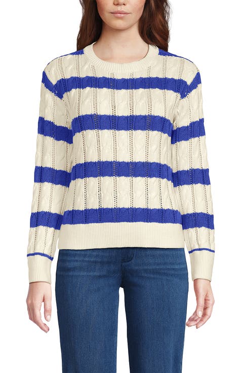 Drifter Cable Pointelle Stitch Sweater