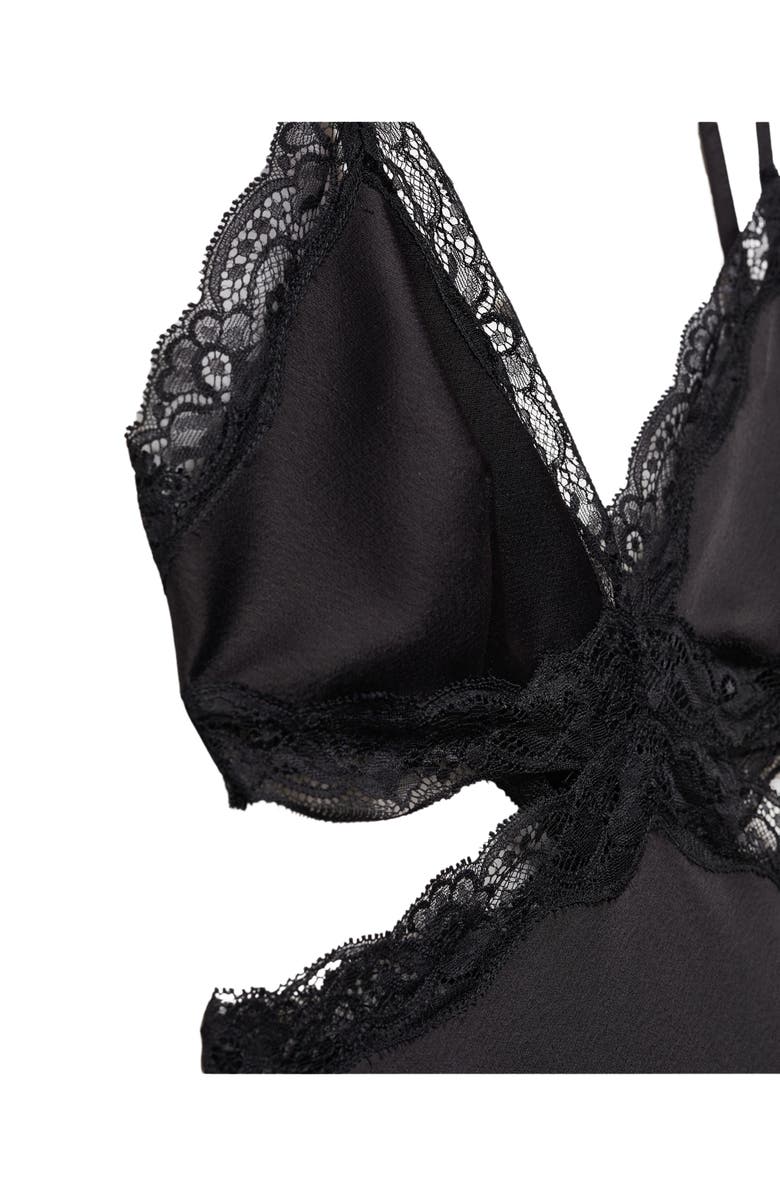 MANGO Lace Detail Maxi Dress, Alternate, color,