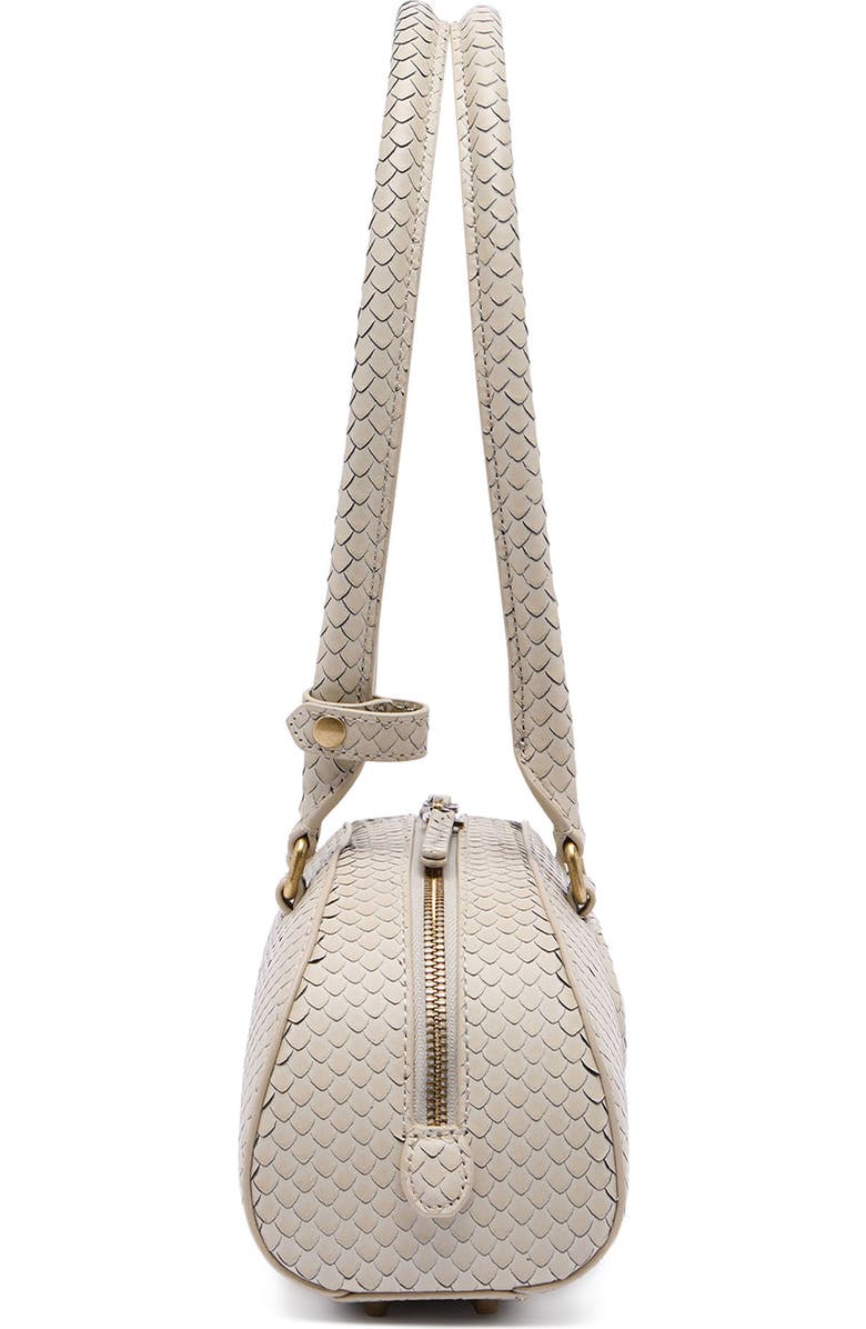 DIESEL<sup>®</sup> 1DR Dome Snakeskin Embossed Leather Shoulder Bag, Alternate, color, Khaki