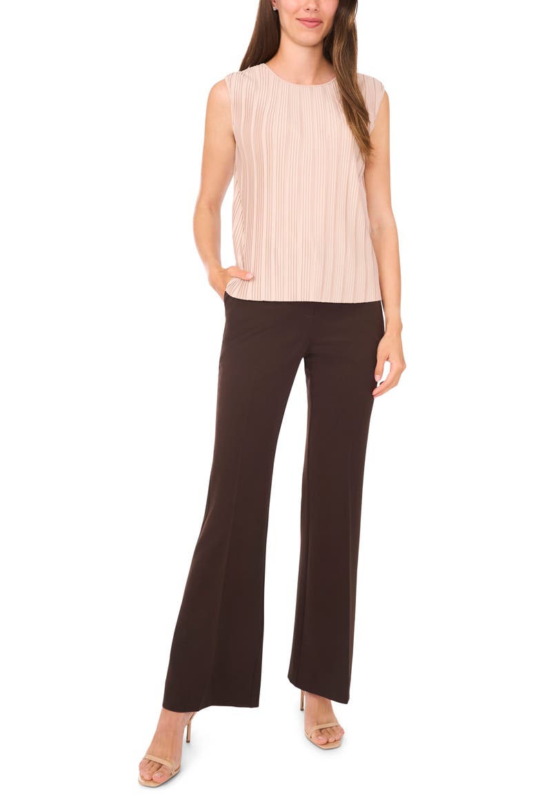 Pleated Sleeveless Top, Alternate, color, NOMAD CAMEL