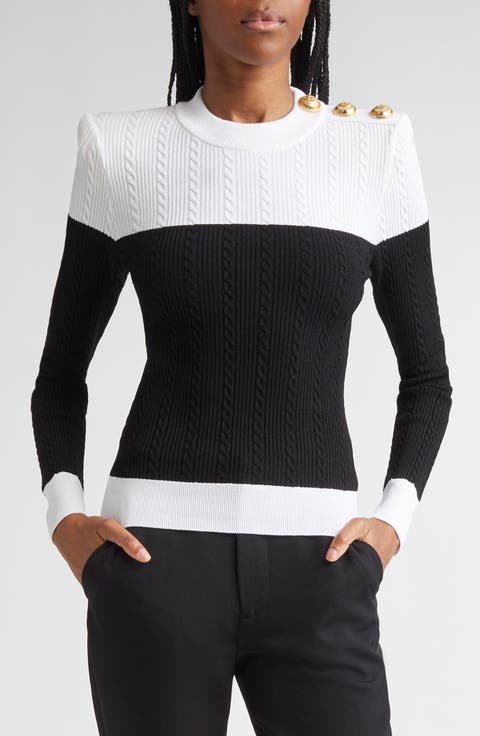 Twisted Cable Knit Sweater