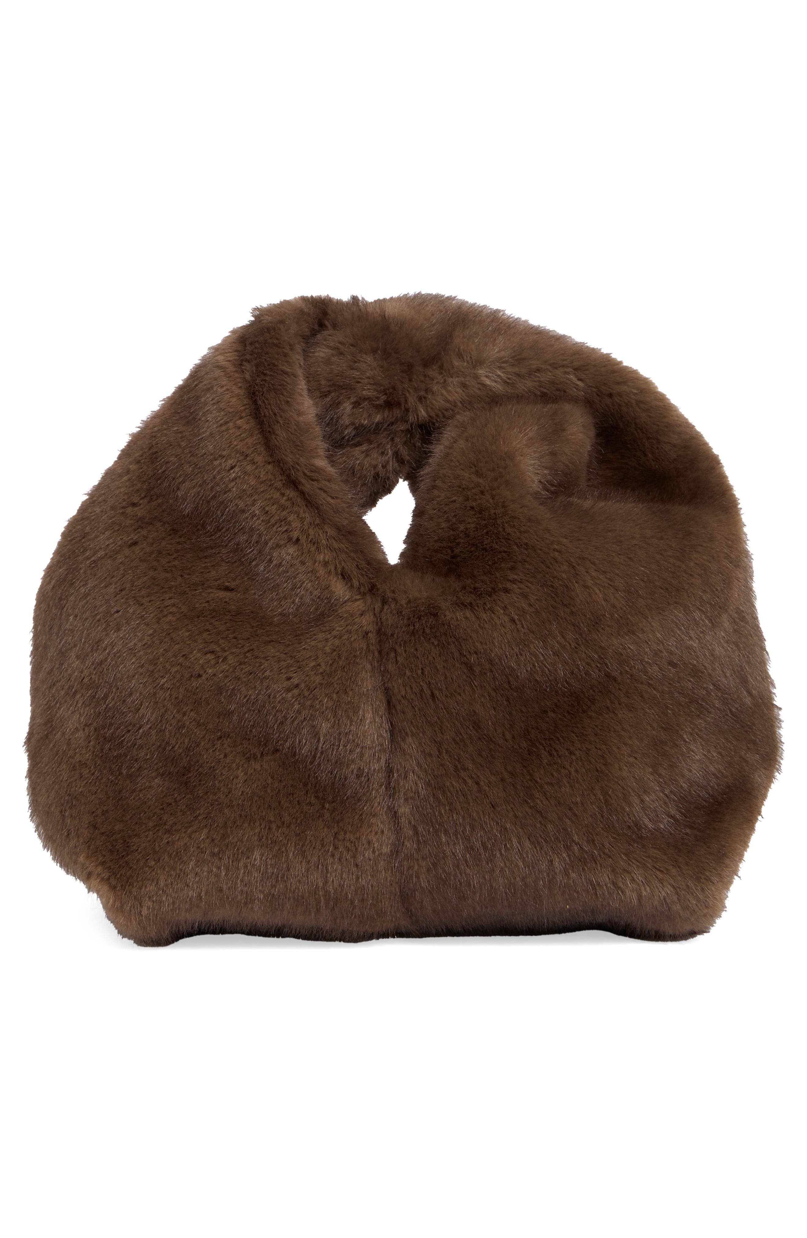 A.l.c . Simone Faux Fur Bag In Brown