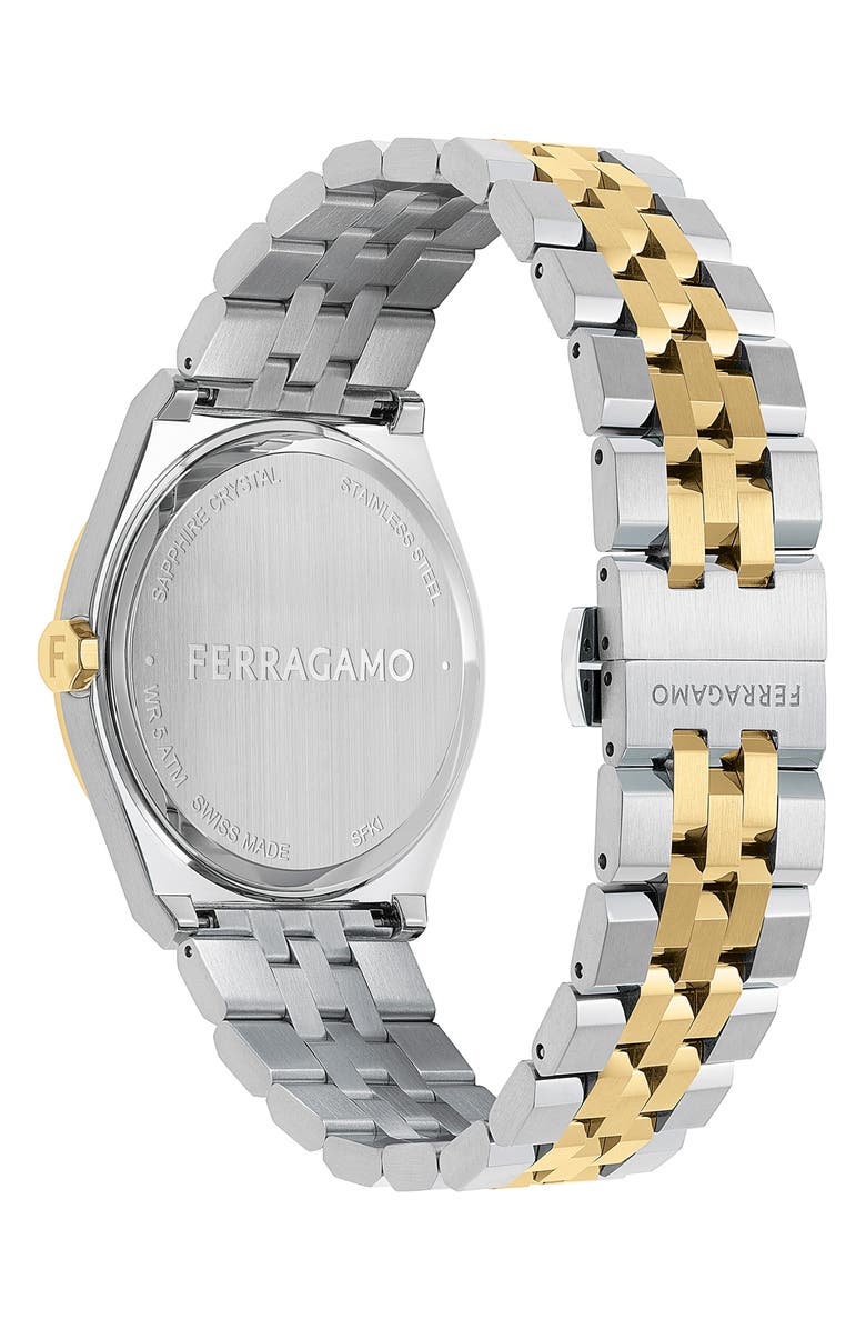 FERRAGAMO Vega Bracelet Watch, 40mm, Alternate, color, Two Tone