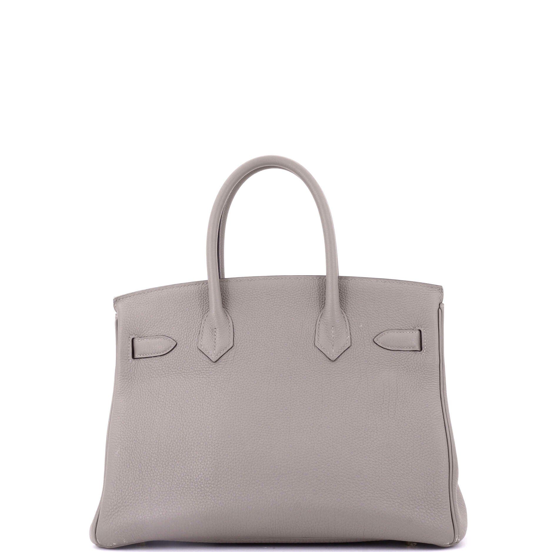 Pre-Owned Hermes Birkin Handbag Grey Togo with Gold Hardware 30, Alternate, color, 