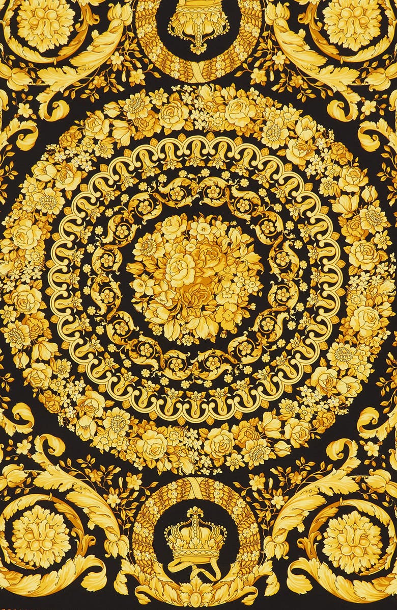 Versace Barocco Silk Scarf, Alternate, color,