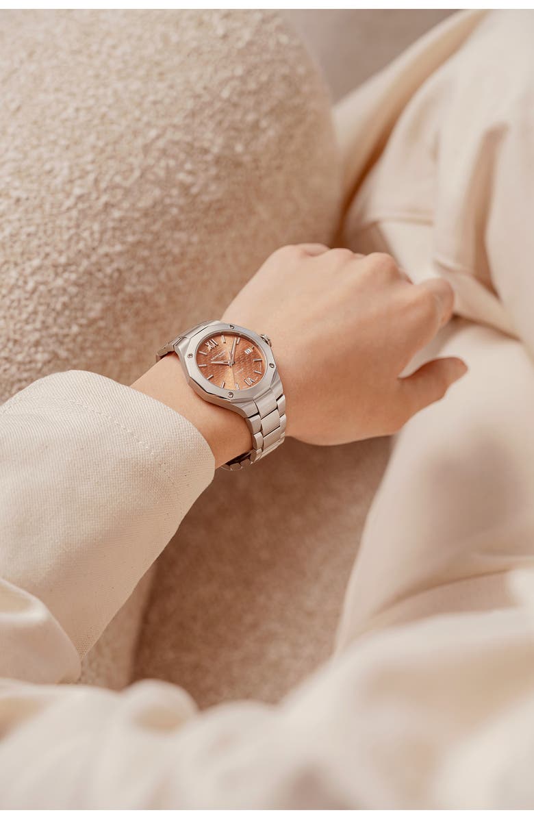 Baume & Mercier Riviera 10764 Bracelet Watch, 36mm, Alternate, color, Lacquered Terracotta