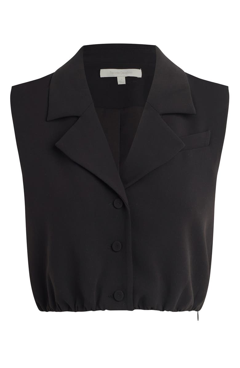 Favorite Daughter The Audrey Crop Vest, Alternate, color, Black