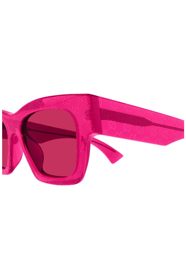 52mm Rectangular Sunglasses, Alternate, color, FUCHSIA
