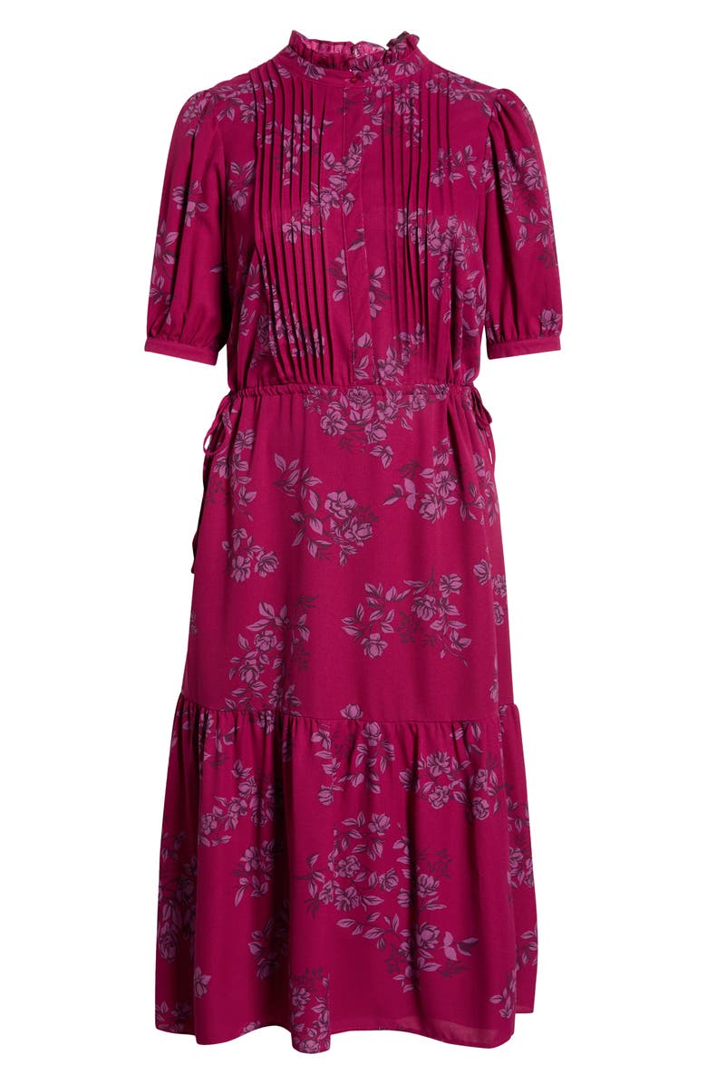 SUGARLIPS Zurum Floral Print Pintuck Pleat Dress, Alternate, color,