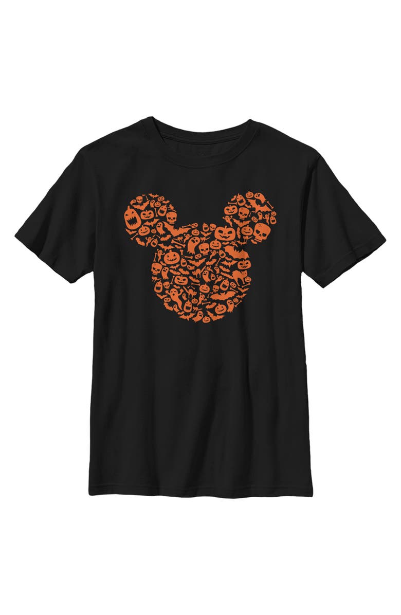 Mickey & Friends Boy's Mickey & Friends Mickey and Friends Halloween Silhouette  Graphic T-Shirt, Main, color, Black