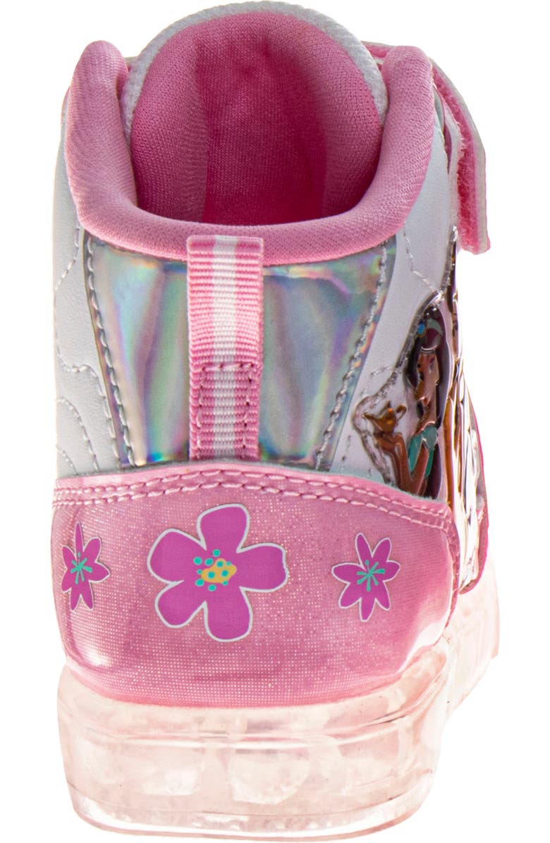 JOSMO Kids' x Disney Princess High Top Light-Up Sneaker, Alternate, color, Purple/ White