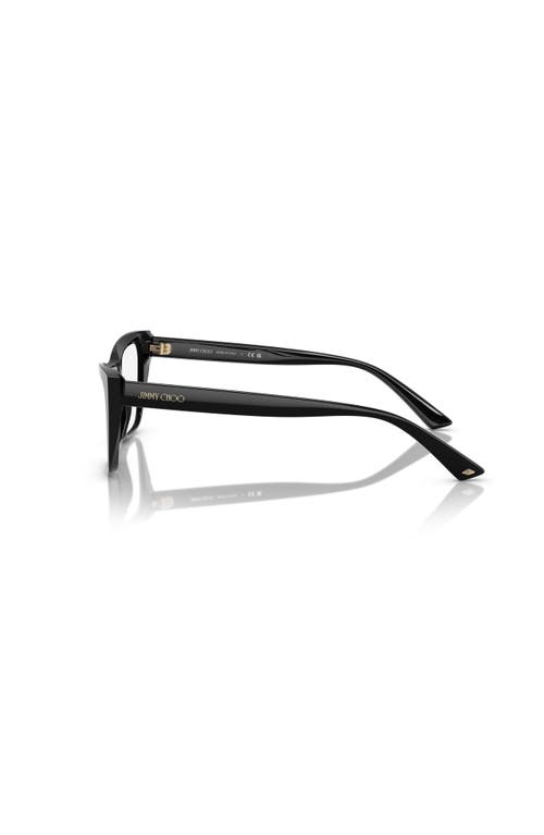 Jimmy Choo 52mm Cat Eye Optical Glasses In Black