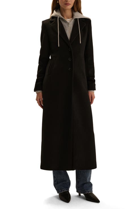 The Sport Wool Blend Coat with Hoodie Insert