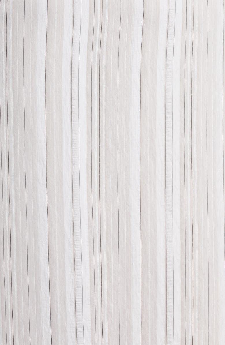 Vince Stripe Sleeveless Shirtdress, Alternate, color, Optic White/ Black