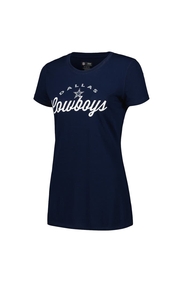 CONCEPTS SPORT Women's Concepts Sport Navy/ Dallas Cowboys Arctic T-Shirt & Flannel Pants Sleep Set, Alternate, color, 