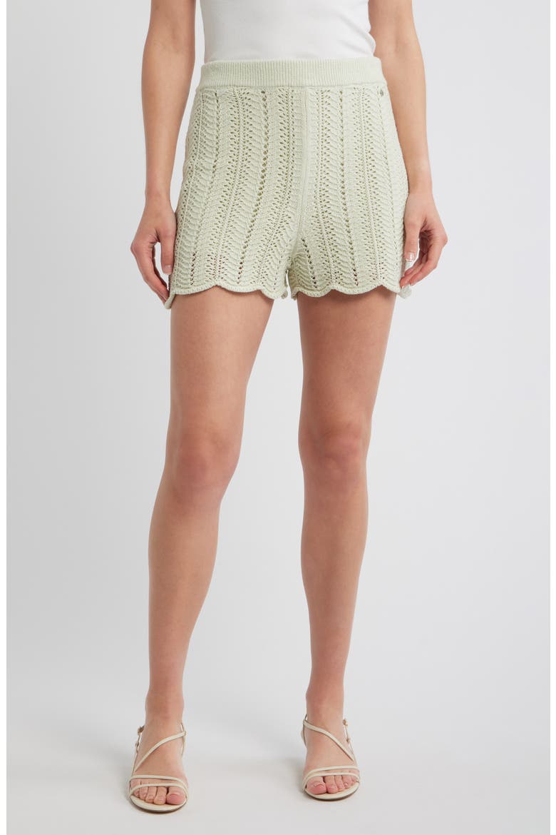 Wave Knit Shorts, Main, color, GUAVA LEAF