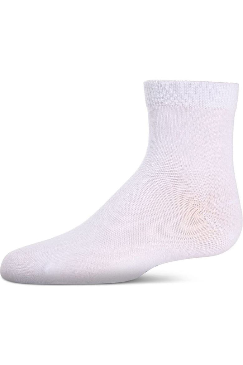 Unisex Basics Kids Cotton Blend Ankle Socks, Main, color, White