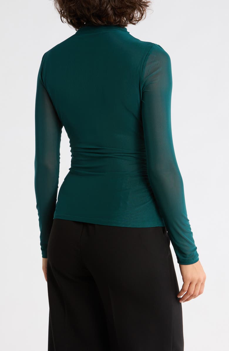 DR2 by Daniel Rainn Long Sleeve Mesh Mock Neck Top, Alternate, color, Sea Moss