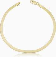 Oradina 10K Yellow Gold Park Avenue Herringbone Bracelet