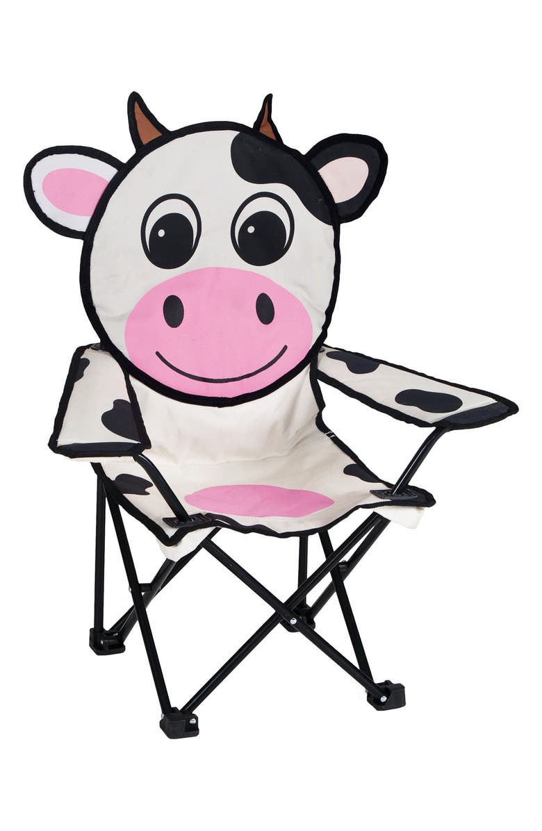 Pacific Play Tents Milky the Cow Camping Chair, Alternate, color, White Black Pink