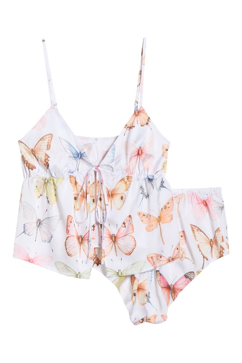 Print Camisole & Shorts Set, Alternate, color, PASTEL WINGS