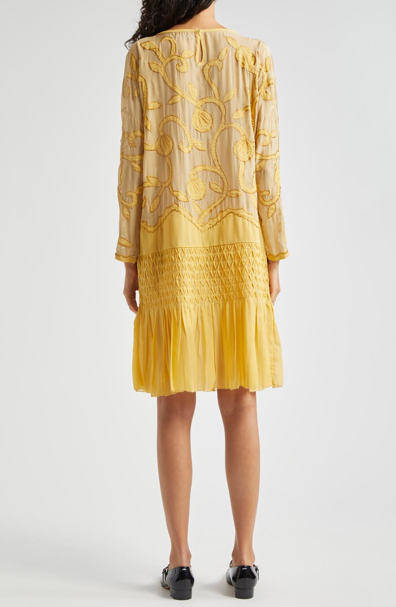 Bode Harlayne Appliqué Long Sleeve Dress, Alternate, color, 