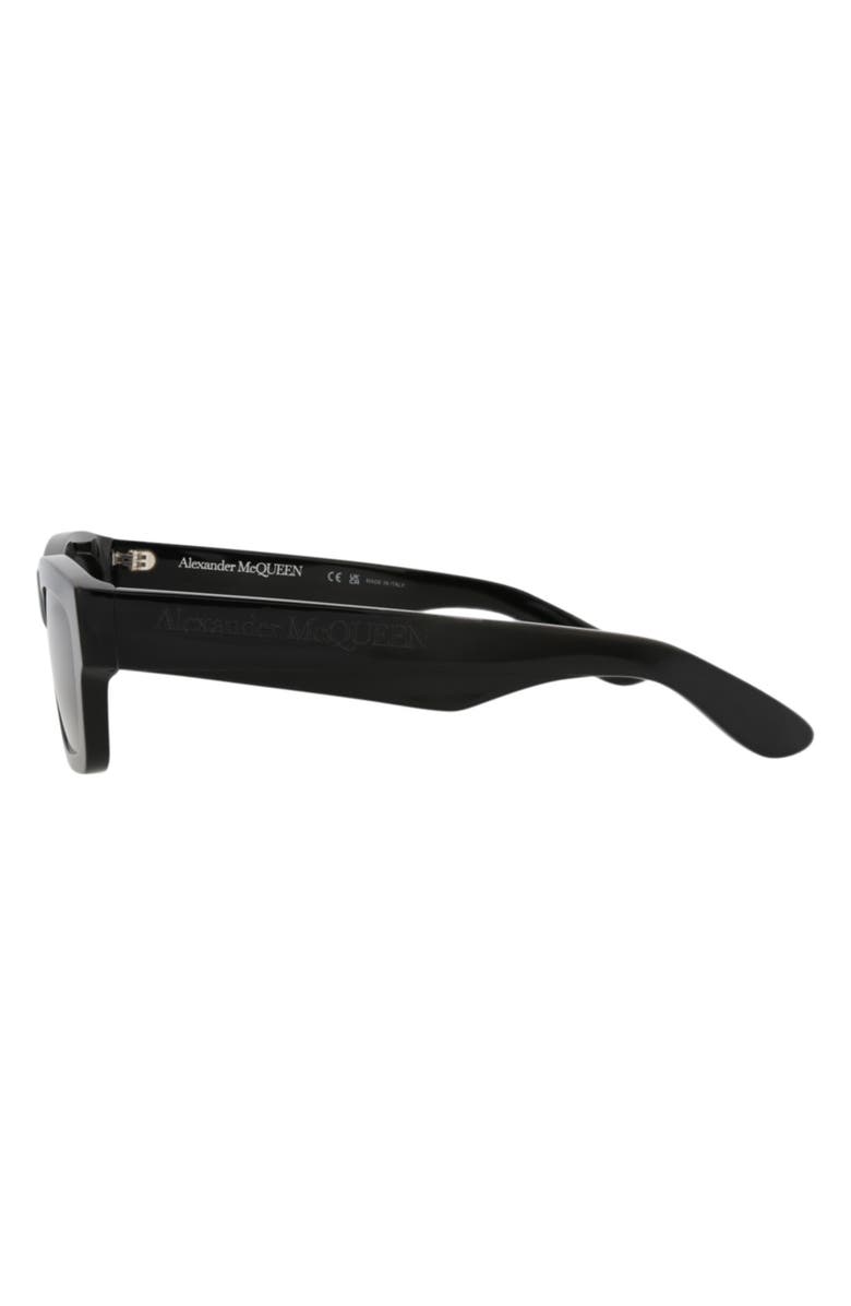 McQueen 56mm Square Sunglasses, Alternate, color, Black Black Grey