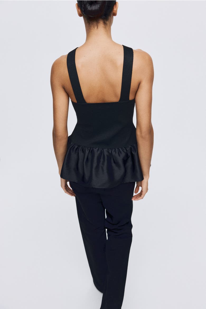 Bow-detail Top, Alternate, color, Black