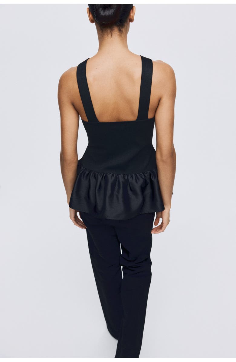 H&M Bow-detail Top, Alternate, color, Black