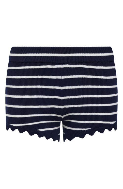 Lioness Dollhouse Stripe Rib Shorts In Black