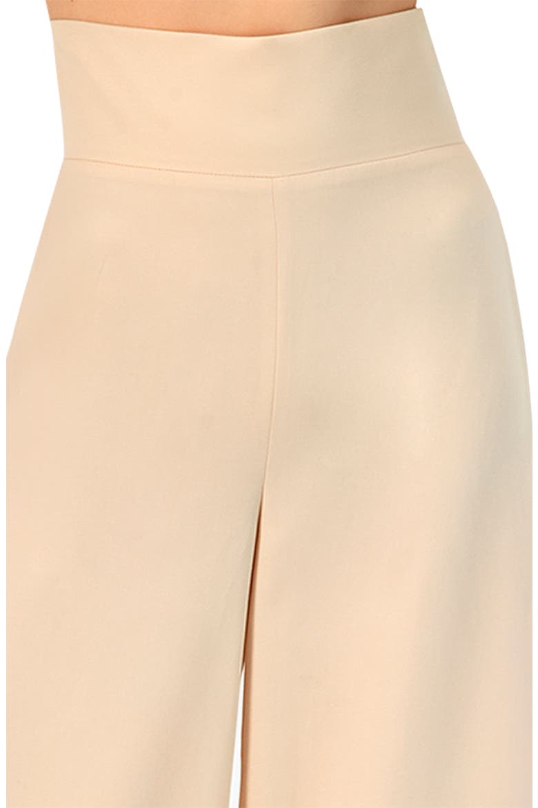 Wide-Leg Super Soft Pants with Broad Waistband, Alternate, color, Sand