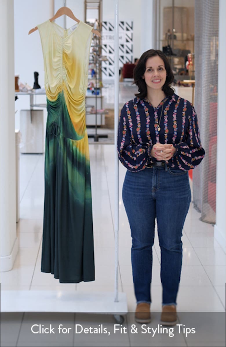 Ruchi Center Ruched Ombré Knit Dress, sales video thumbnail