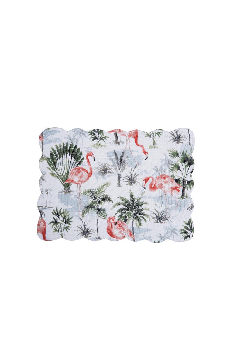 C&F Home Flamingo Breeze Set of 6 Placemats  13" x 19", Alternate, color, Blue