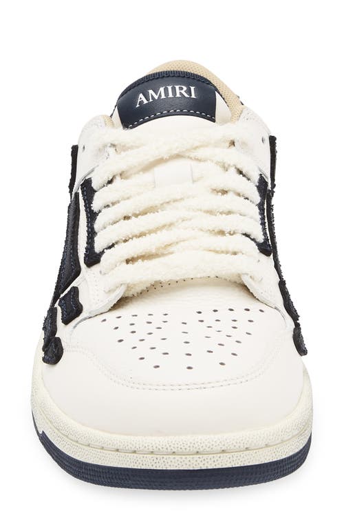 Amiri Denim Skel Low Top Sneaker In White