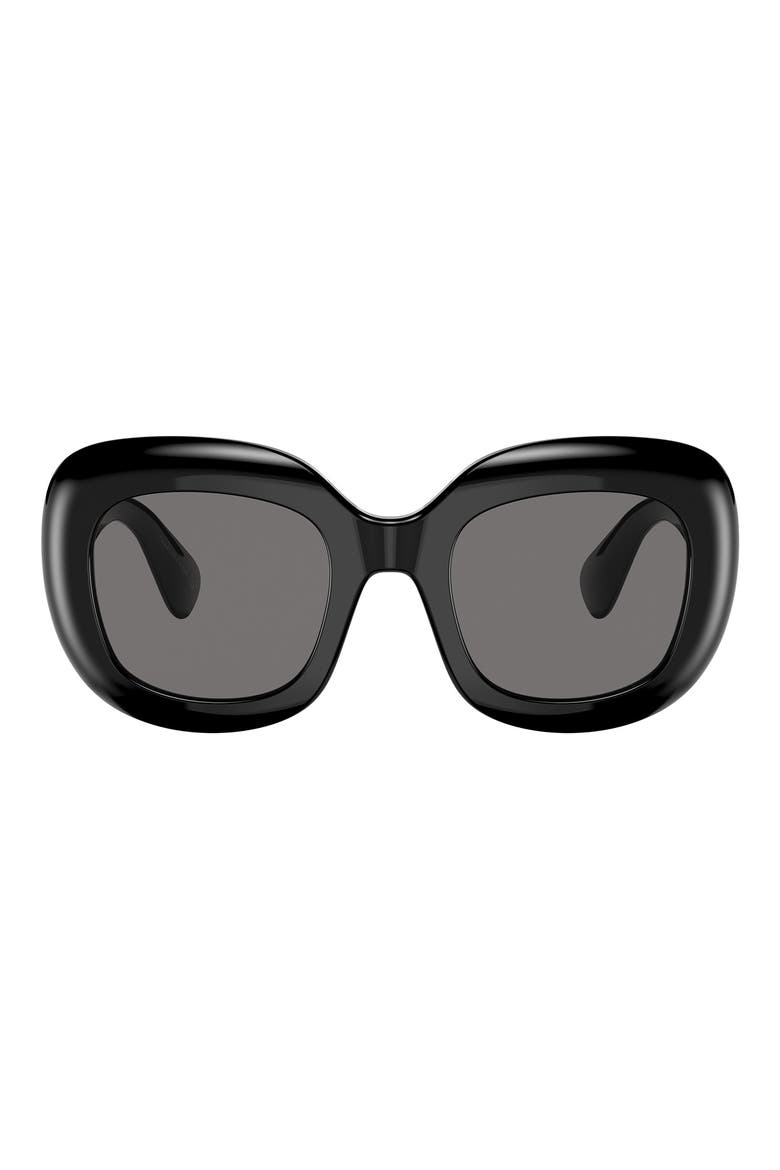 Jesson 52mm Polarized Square Sunglasses, Main, color, BLACK