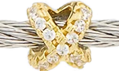 Juvell Pavé Cz 'x' Station Bangle In Multi