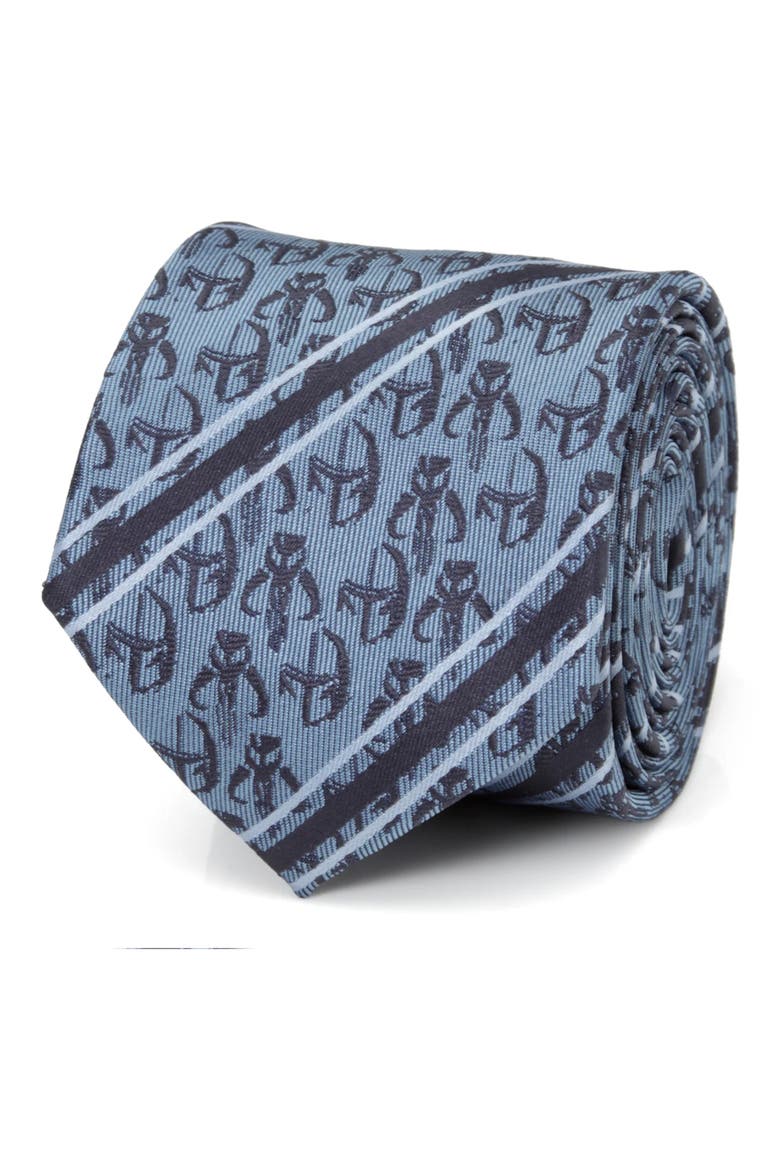Star Wars™ Mandalorian Jacquard Stripe Tie & Cuff Links Set, Alternate, color, BLUE MULTI